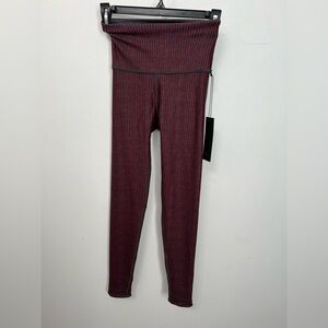 Wear It To Heart Reversible Red Striped Denim- look Leggings